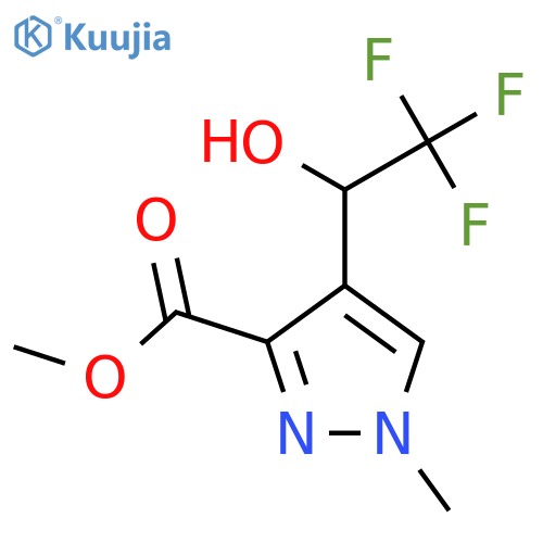 methyl 1-methyl-4-(2,2,2-trifluoro-1-hydroxyethyl)-1H-pyrazole-3-carboxylate structure