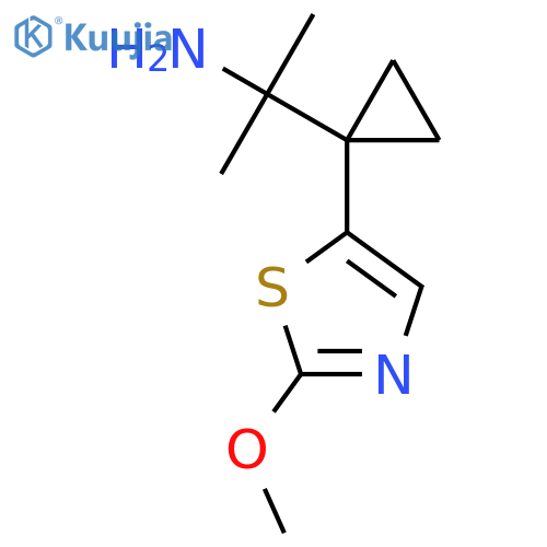 2-1-(2-methoxy-1,3-thiazol-5-yl)cyclopropylpropan-2-amine structure