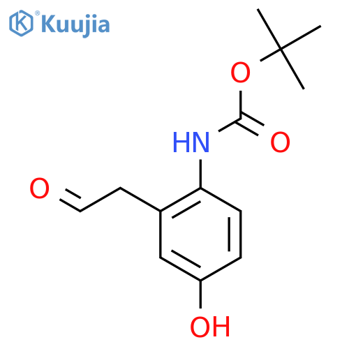 tert-butyl N-4-hydroxy-2-(2-oxoethyl)phenylcarbamate structure