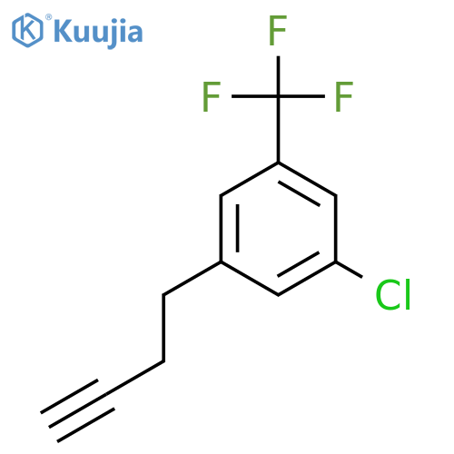 1-(but-3-yn-1-yl)-3-chloro-5-(trifluoromethyl)benzene structure