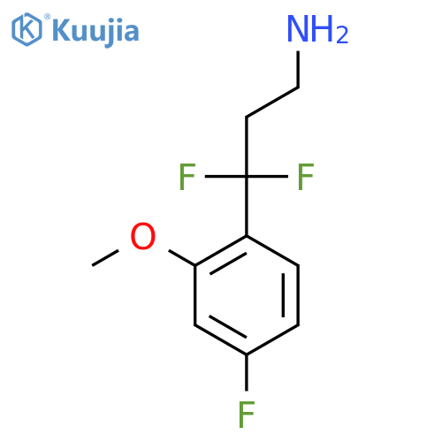 3,3-difluoro-3-(4-fluoro-2-methoxyphenyl)propan-1-amine structure