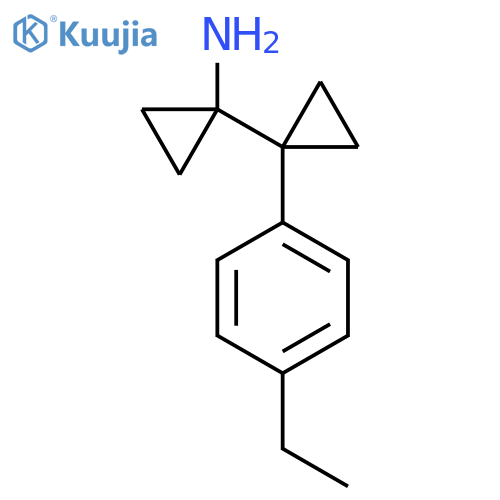 1-1-(4-ethylphenyl)cyclopropylcyclopropan-1-amine structure