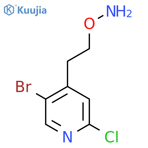 O-2-(5-bromo-2-chloropyridin-4-yl)ethylhydroxylamine structure