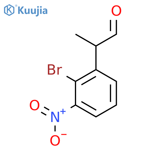2-(2-bromo-3-nitrophenyl)propanal structure