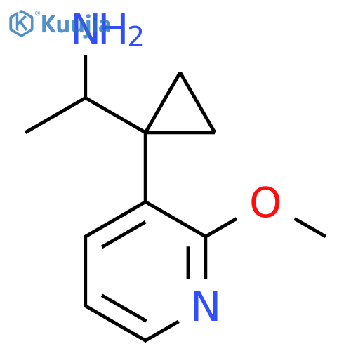 1-1-(2-methoxypyridin-3-yl)cyclopropylethan-1-amine structure