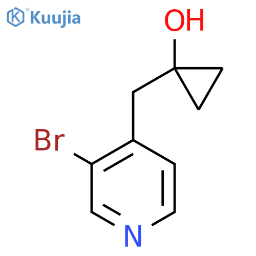 1-(3-bromopyridin-4-yl)methylcyclopropan-1-ol structure