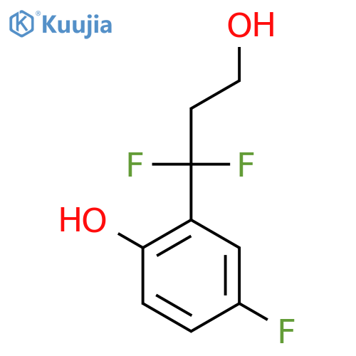 2-(1,1-difluoro-3-hydroxypropyl)-4-fluorophenol structure