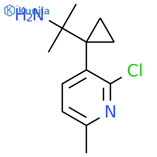 2-1-(2-chloro-6-methylpyridin-3-yl)cyclopropylpropan-2-amine structure
