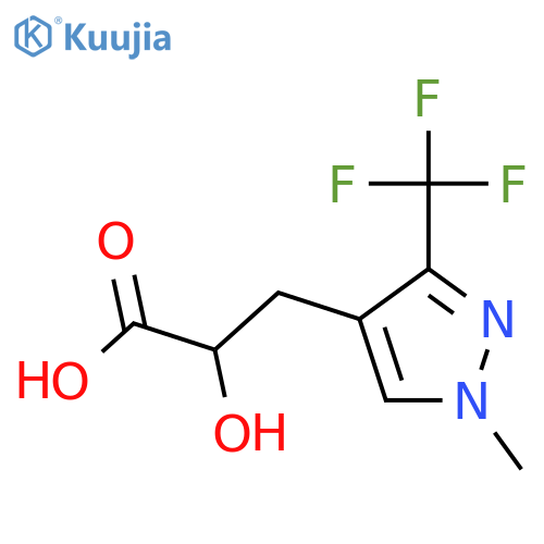 2-hydroxy-3-1-methyl-3-(trifluoromethyl)-1H-pyrazol-4-ylpropanoic acid structure