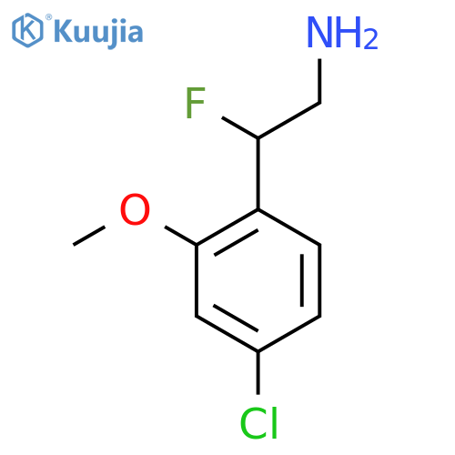 2-(4-chloro-2-methoxyphenyl)-2-fluoroethan-1-amine structure