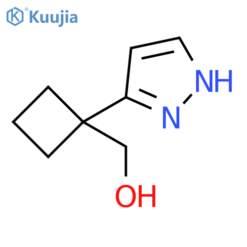 1-(1H-pyrazol-3-yl)cyclobutylmethanol structure