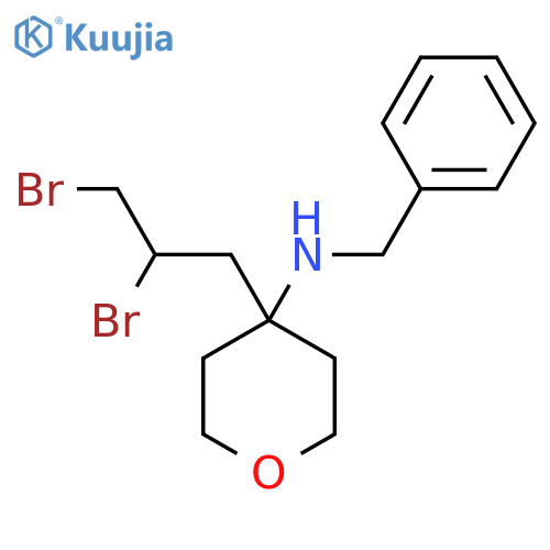 N-benzyl-4-(2,3-dibromopropyl)oxan-4-amine structure