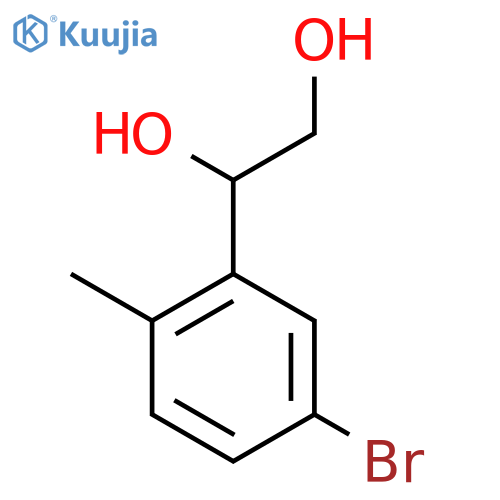 1-(5-bromo-2-methylphenyl)ethane-1,2-diol structure