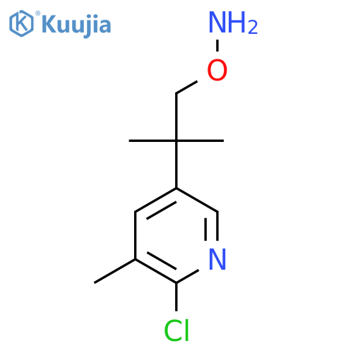 O-[2-(6-chloro-5-methylpyridin-3-yl)-2-methylpropyl]hydroxylamine structure