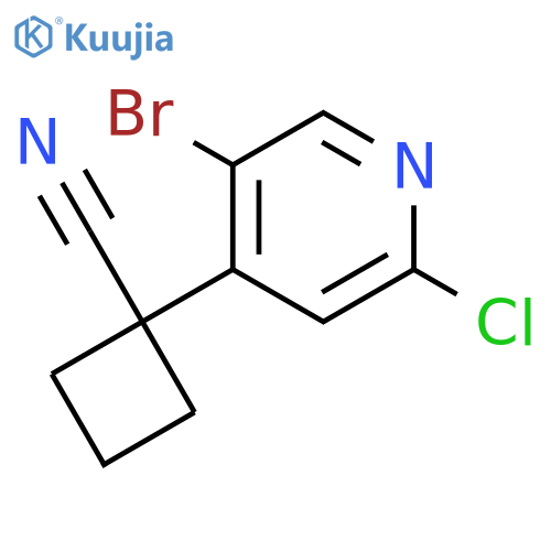 1-(5-bromo-2-chloropyridin-4-yl)cyclobutane-1-carbonitrile structure