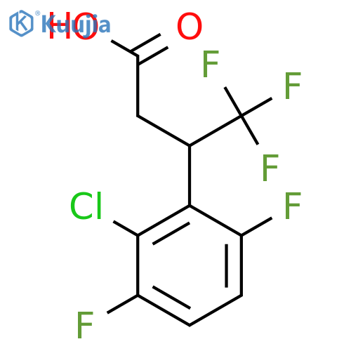 3-(2-chloro-3,6-difluorophenyl)-4,4,4-trifluorobutanoic acid structure