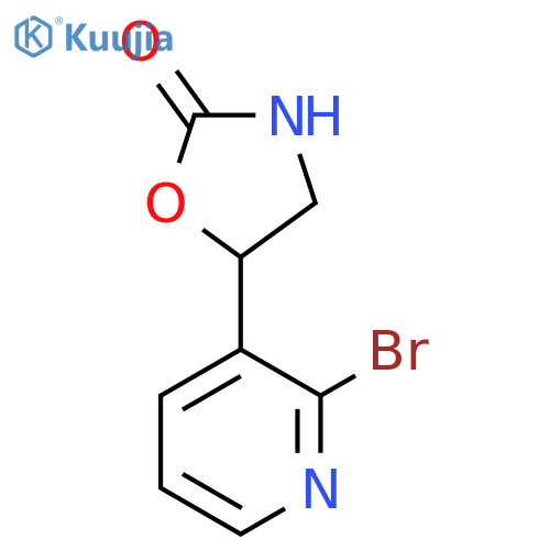 5-(2-bromopyridin-3-yl)-1,3-oxazolidin-2-one structure