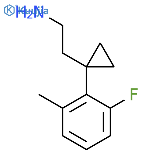 2-1-(2-fluoro-6-methylphenyl)cyclopropylethan-1-amine structure