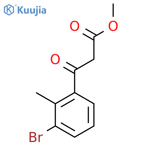 methyl 3-(3-bromo-2-methylphenyl)-3-oxopropanoate structure
