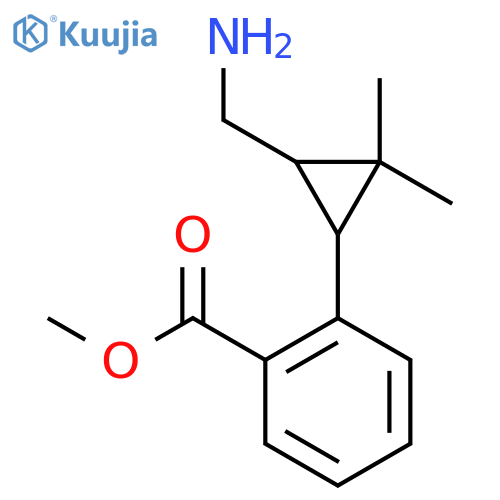 methyl 2-3-(aminomethyl)-2,2-dimethylcyclopropylbenzoate structure