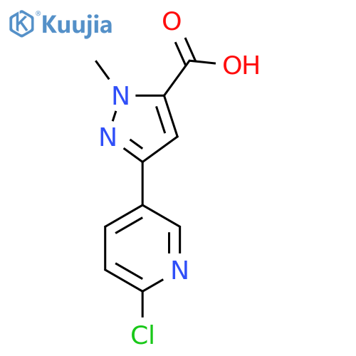 3-(6-chloropyridin-3-yl)-1-methyl-1H-pyrazole-5-carboxylic acid structure