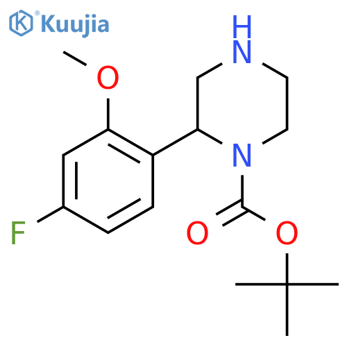 tert-butyl 2-(4-fluoro-2-methoxyphenyl)piperazine-1-carboxylate structure