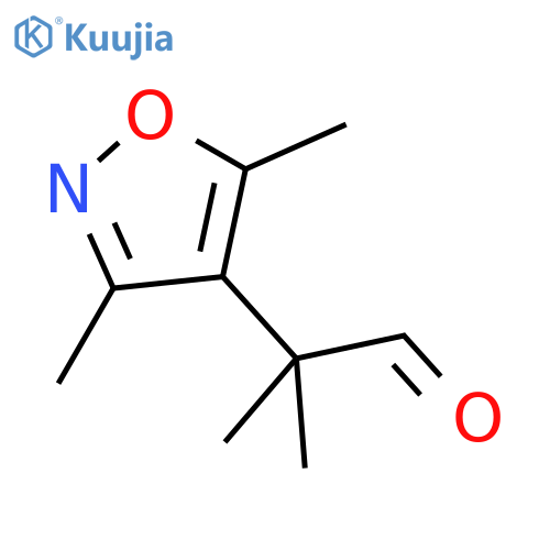 2-(dimethyl-1,2-oxazol-4-yl)-2-methylpropanal structure