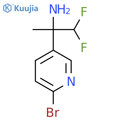 2-(6-bromopyridin-3-yl)-1,1-difluoropropan-2-amine structure