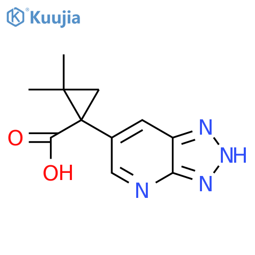 2,2-dimethyl-1-{3H-1,2,3triazolo4,5-bpyridin-6-yl}cyclopropane-1-carboxylic acid structure