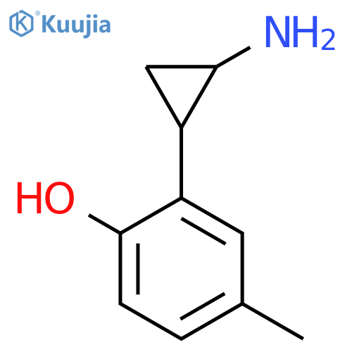2-(2-aminocyclopropyl)-4-methylphenol structure