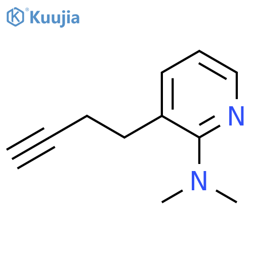 3-(but-3-yn-1-yl)-N,N-dimethylpyridin-2-amine structure