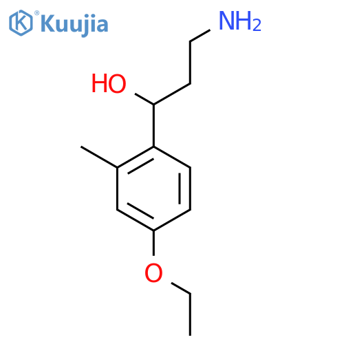 3-amino-1-(4-ethoxy-2-methylphenyl)propan-1-ol structure