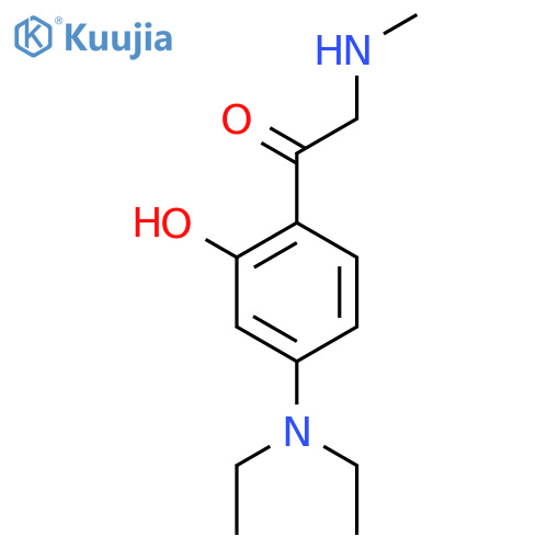 1-4-(diethylamino)-2-hydroxyphenyl-2-(methylamino)ethan-1-one structure