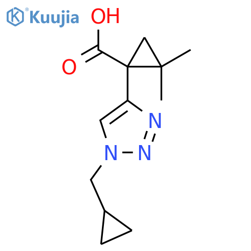1-1-(cyclopropylmethyl)-1H-1,2,3-triazol-4-yl-2,2-dimethylcyclopropane-1-carboxylic acid structure