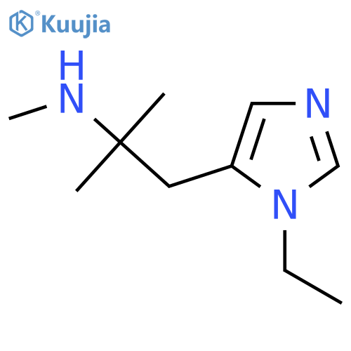 1-(1-ethyl-1H-imidazol-5-yl)-2-methylpropan-2-yl(methyl)amine structure