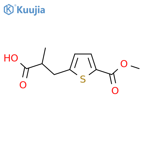 3-5-(methoxycarbonyl)thiophen-2-yl-2-methylpropanoic acid structure