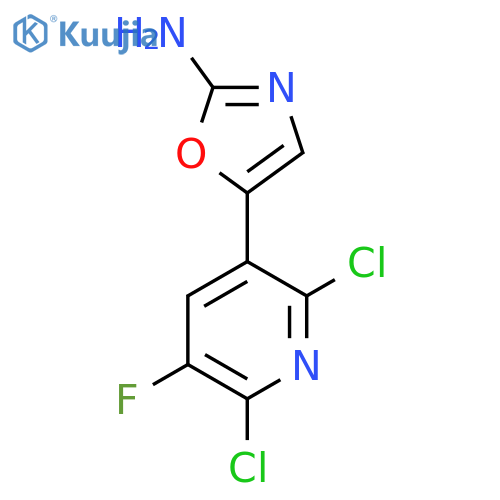 5-(2,6-dichloro-5-fluoropyridin-3-yl)-1,3-oxazol-2-amine structure