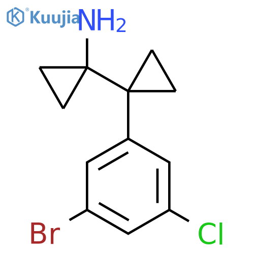 1-1-(3-bromo-5-chlorophenyl)cyclopropylcyclopropan-1-amine structure
