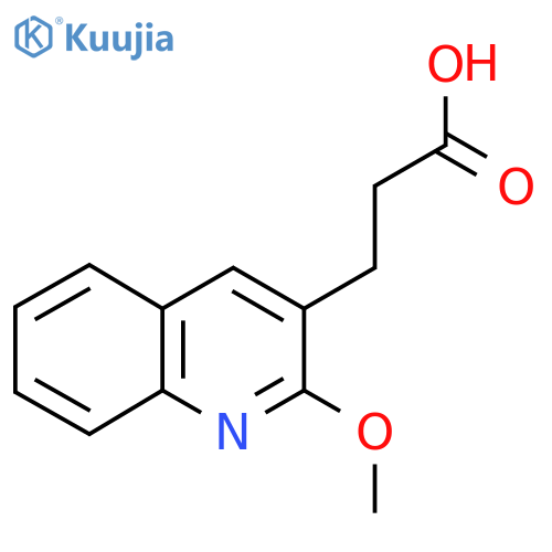 3-(2-methoxyquinolin-3-yl)propanoic acid structure