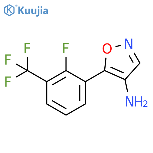 5-2-fluoro-3-(trifluoromethyl)phenyl-1,2-oxazol-4-amine structure