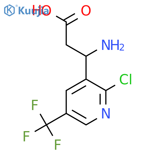 3-amino-3-2-chloro-5-(trifluoromethyl)pyridin-3-ylpropanoic acid structure