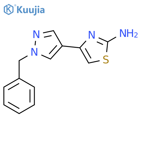 4-(1-benzyl-1H-pyrazol-4-yl)-1,3-thiazol-2-amine structure