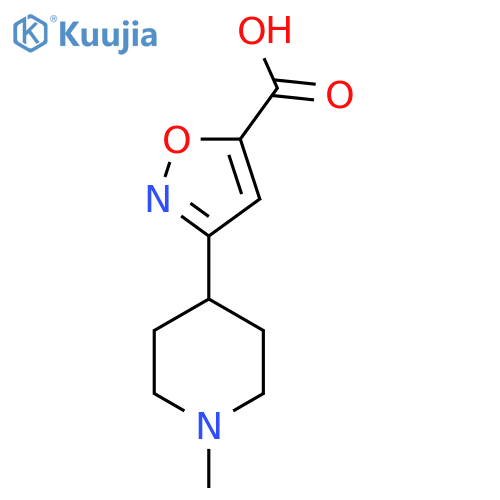 3-(1-methylpiperidin-4-yl)-1,2-oxazole-5-carboxylic acid structure