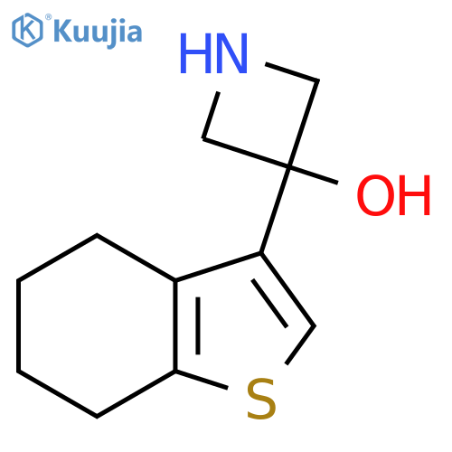 3-(4,5,6,7-tetrahydro-1-benzothiophen-3-yl)azetidin-3-ol structure
