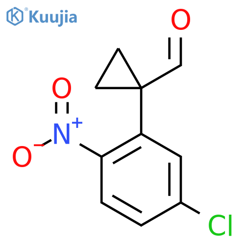 1-(5-chloro-2-nitrophenyl)cyclopropane-1-carbaldehyde structure