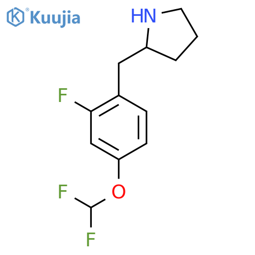 2-{4-(difluoromethoxy)-2-fluorophenylmethyl}pyrrolidine structure
