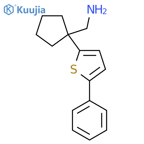 1-(5-phenylthiophen-2-yl)cyclopentylmethanamine structure
