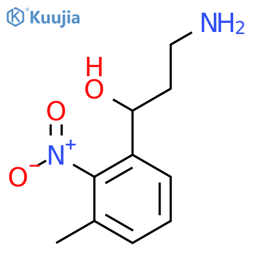 3-amino-1-(3-methyl-2-nitrophenyl)propan-1-ol structure