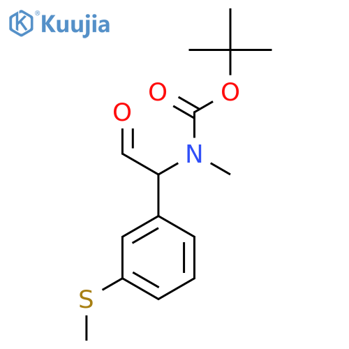 tert-butyl N-methyl-N-{1-3-(methylsulfanyl)phenyl-2-oxoethyl}carbamate structure