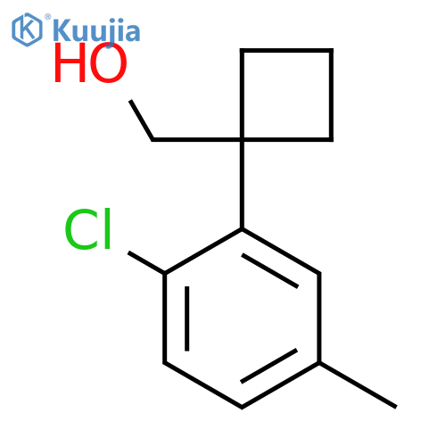 1-(2-chloro-5-methylphenyl)cyclobutylmethanol structure